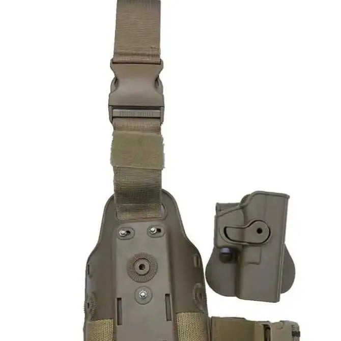 Tactical leg bag waist holster in plastic construction for outdoor sports