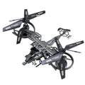 Black remote control helicopter model with ABS plastic body and rotor blades