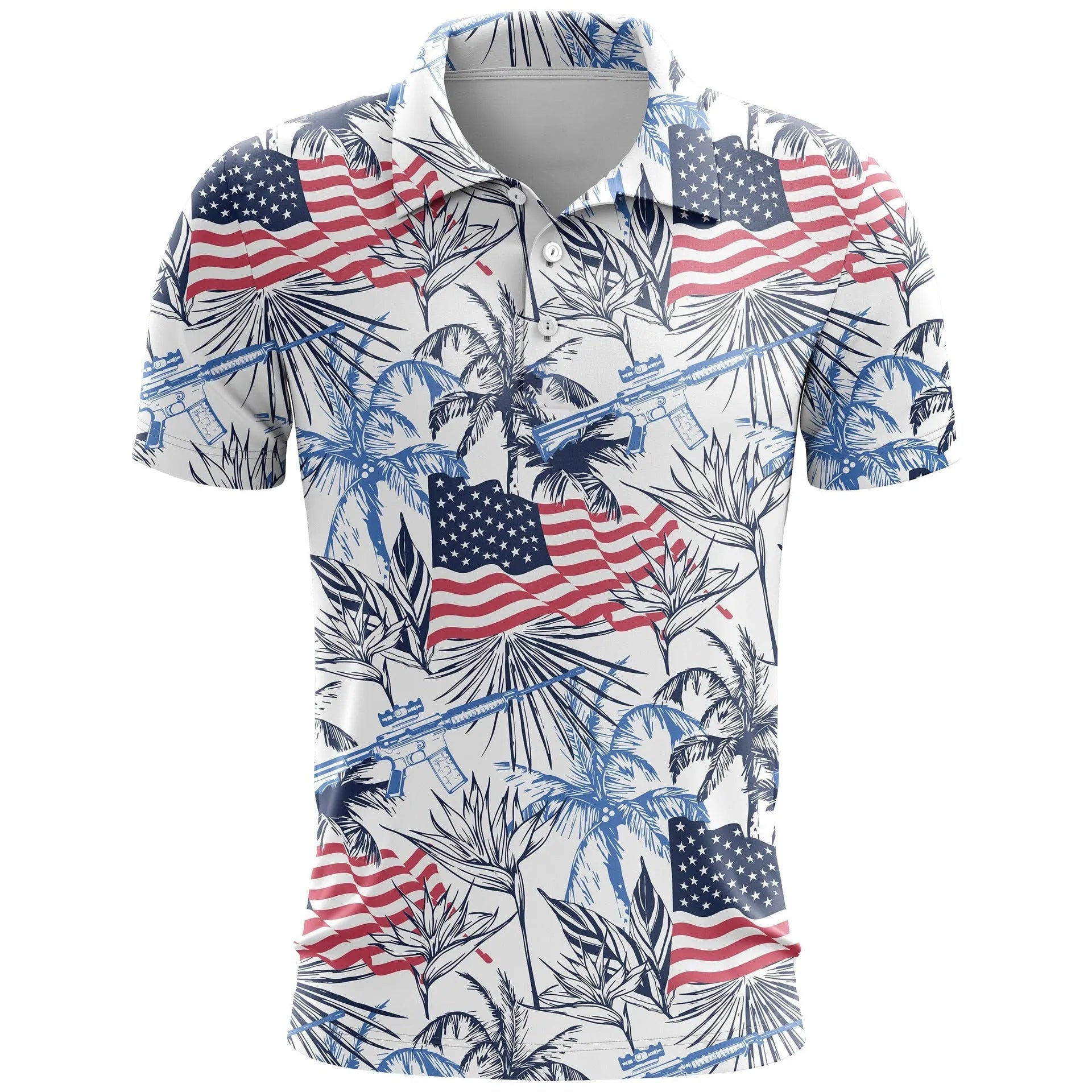 Loose-fit short sleeve casual top with a 3D printed pattern, made from lightweight polyester bird eye cloth.