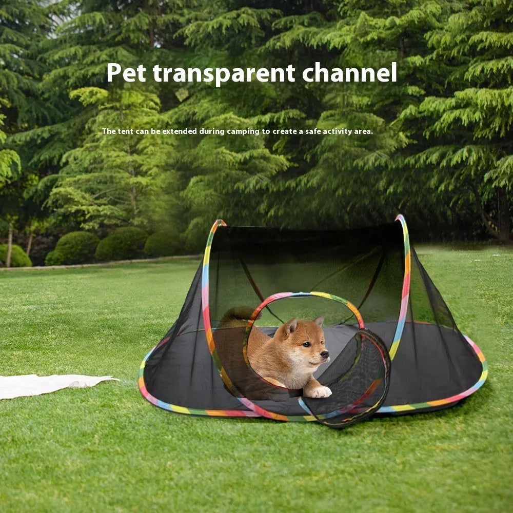 Foldable mesh cat cage in one of five style options with included cat nest toy