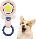 Set of four durable interactive dog toys including chew-resistant squeaky toys and dental cleaning toys for large breed dogs