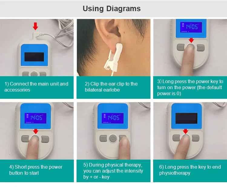 HSM04 white low frequency pulse therapy sleep device with USB port, 180mm long