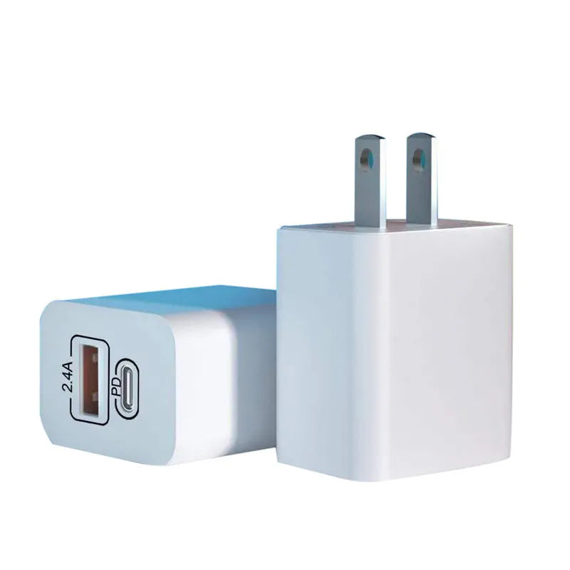 Travel charger for Android phones with fast charge PD interface and international plug options