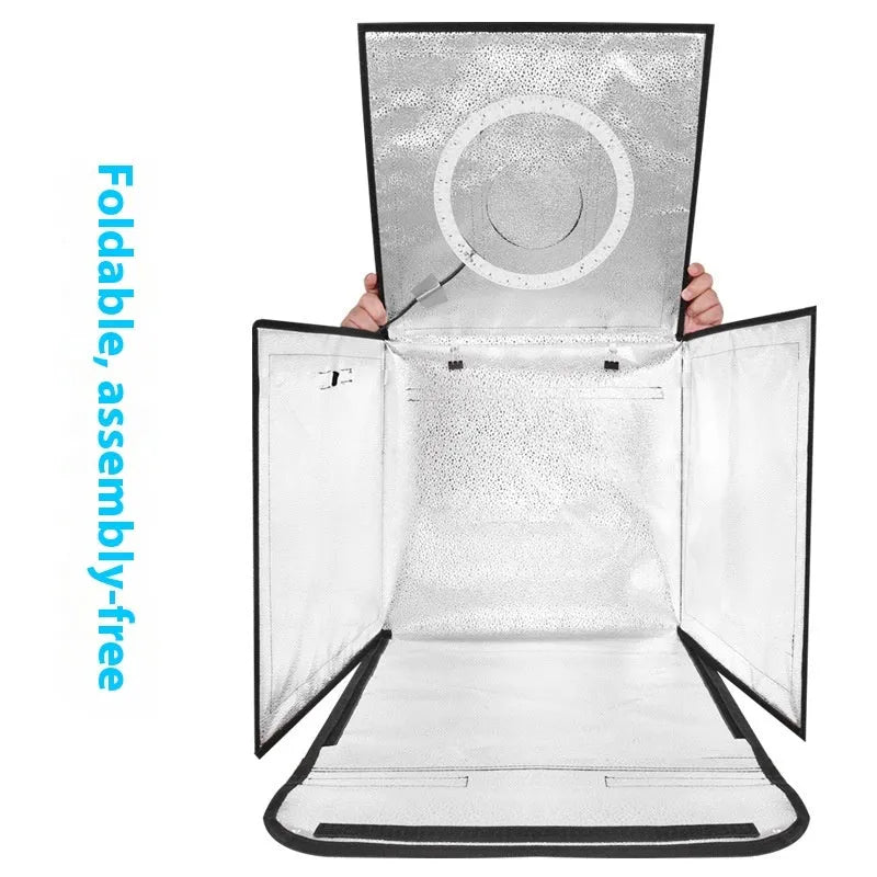 50cm studio light box with metal frame and reflective cloth interior