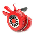 Red manual hand crank air raid alarm siren made of aluminium alloy with folding handle