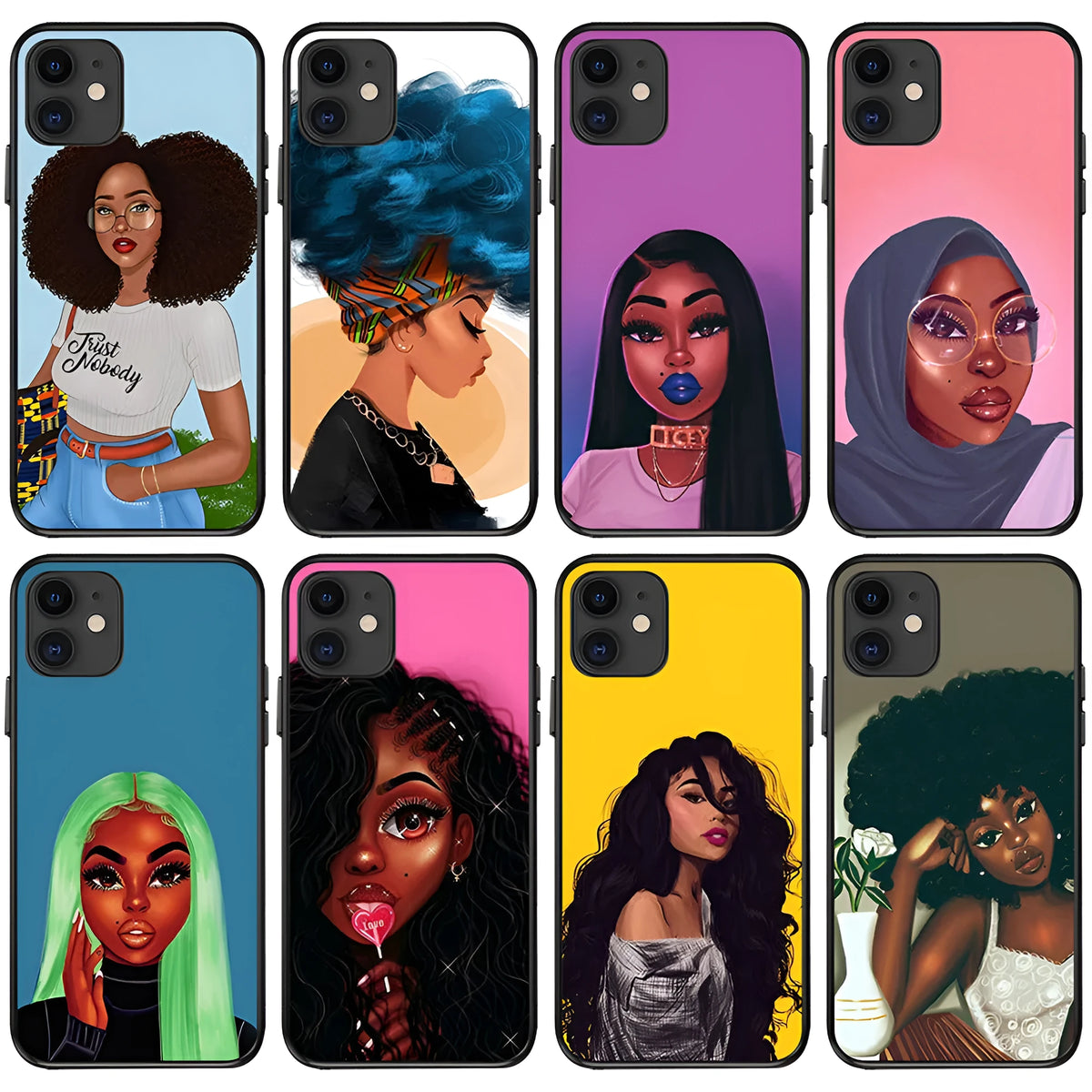 iPhone phone case with graffiti pattern, TPU PC back cover, waterproof and drop resistant