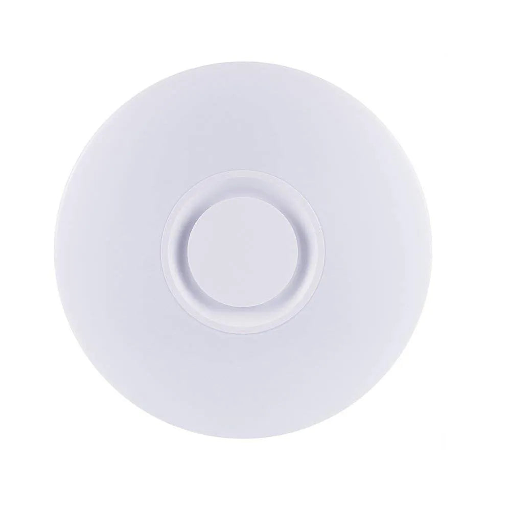 White 24W 40cm diameter Bluetooth music LED ceiling lamp with app and voice control
