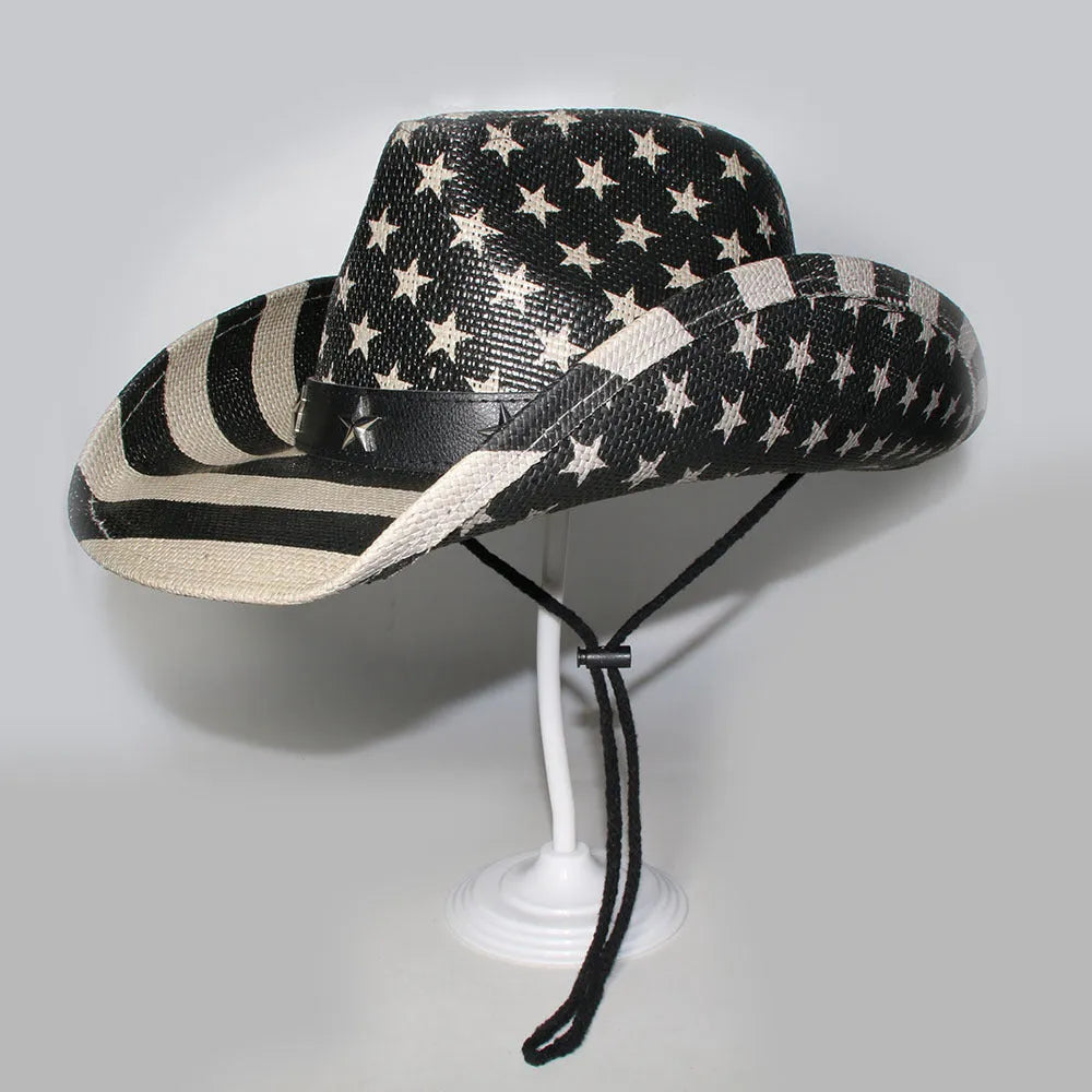 Natural grass cowboy sun hat with 58cm curling brim in khaki colour for travel and outdoor use