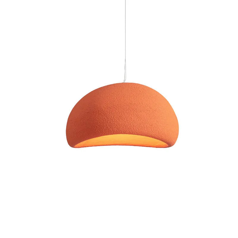 Modern simplicity handmade polystyrene chandelier 50cm diameter in orange light for bar or restaurant