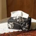 New Chinese polyester cloth tissue box cover, about 17 x 6.5 x 10 cm, white pearl buckle option