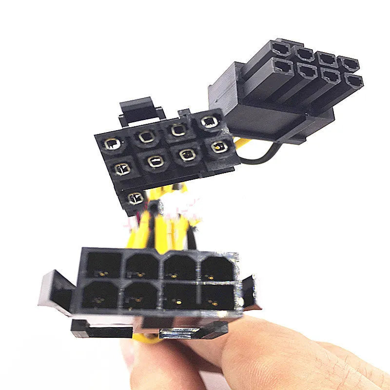 8PIN female to dual 8PIN male graphics card power extension cable with 21cm black cable