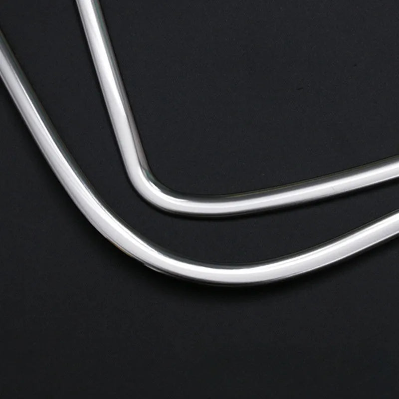 Silver 304 stainless steel audio frame modification strip for ROOX 40 series vehicles, dimensions 270mm x 200mm