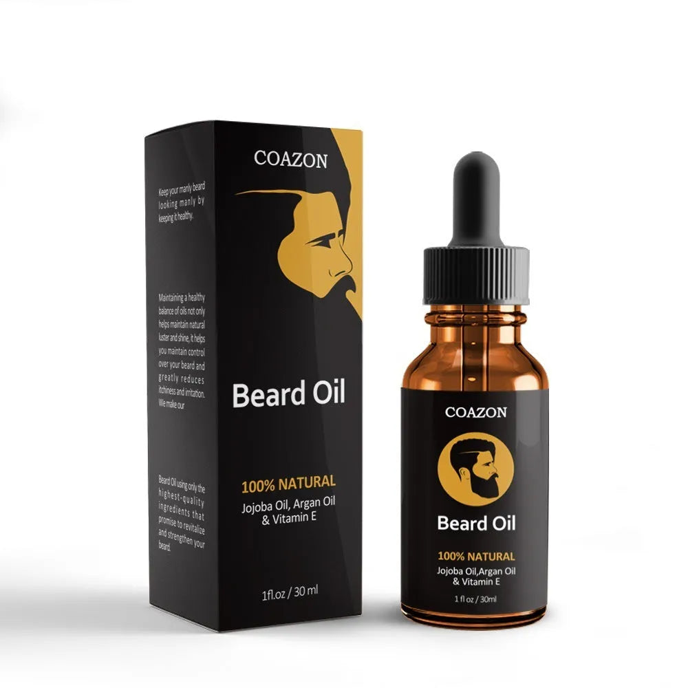30ml bottle of jojoba beard oil for moisturising and softening facial hair
