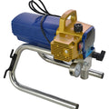 Blue portable electric airless spraying machine with extension rod and spray gun for painting work