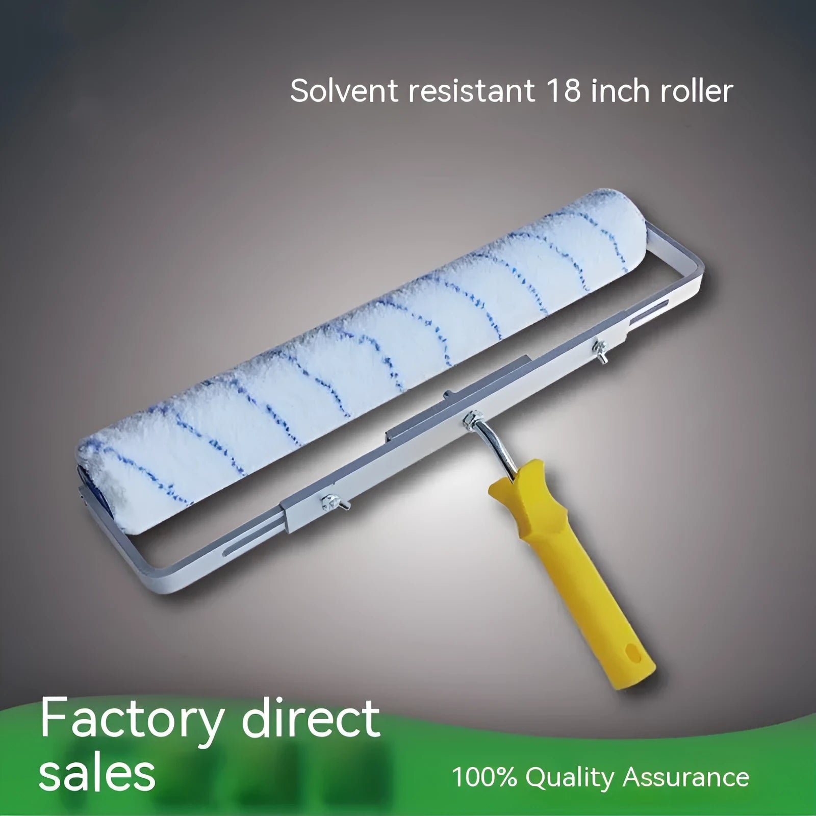 18-inch paint roller set with three brush head lengths: 6mm, 9mm, and 18mm hair options