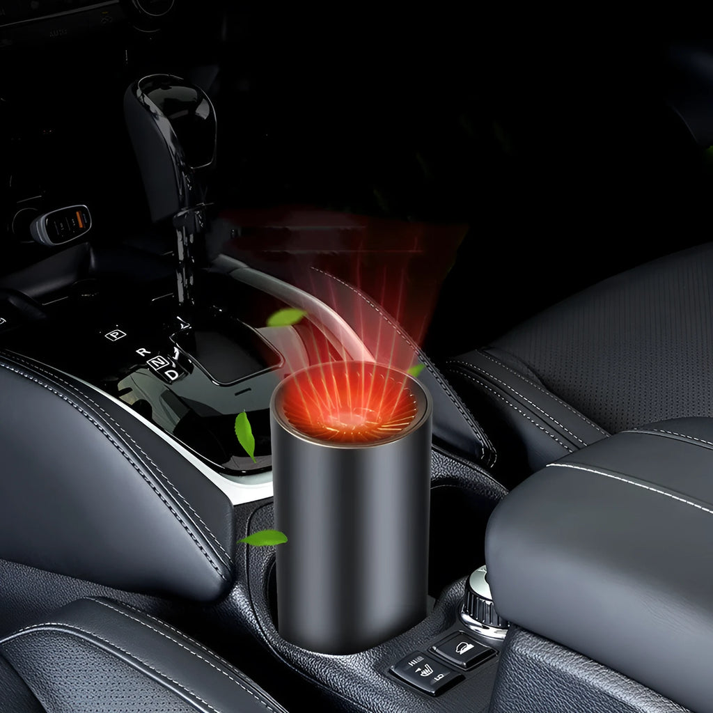 12V 24V car cup heater 150W with 180° rotating bracket, mesh fence and suction cup fixing