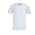 White cotton t-shirt overalls with short sleeves and a loose pullover fit