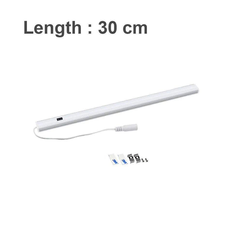 Aluminium profile LED strip bar light for cabinet installation in three size options.
