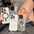 Simple magnetic mobile phone protective shell in TPU for iPhone 15 and 16 series