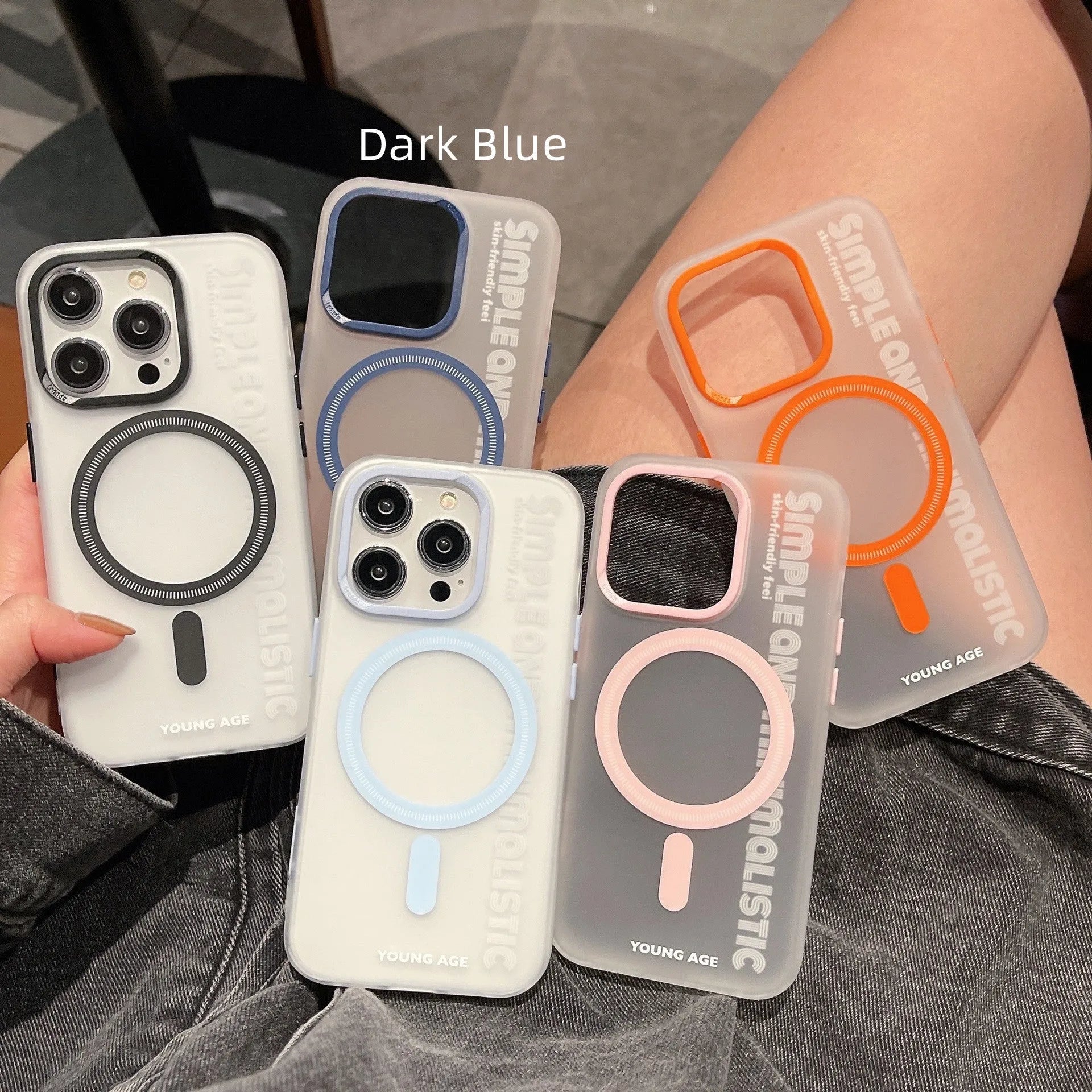 Simple magnetic mobile phone protective shell in TPU for iPhone 15 and 16 series