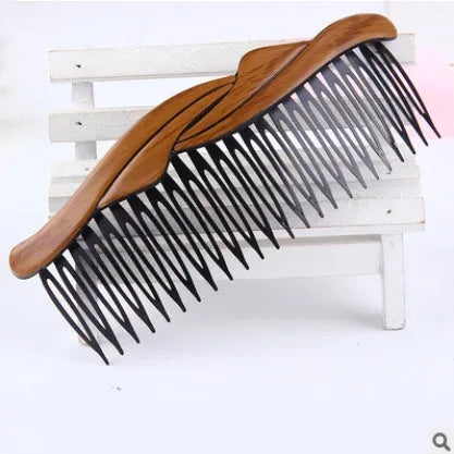 Fashion retro plastic resin hair comb in Korean style for women, available in multiple colours