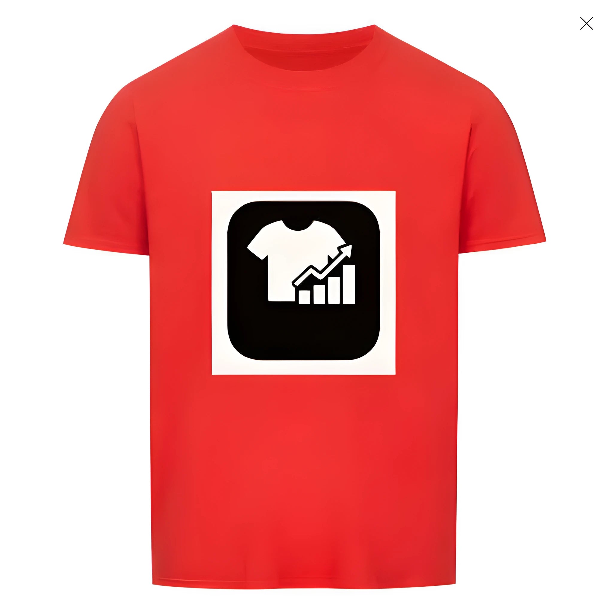Red linen t-shirt with silk blend in Japanese retro stripe pattern, short sleeve design