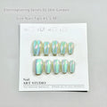 Electroplated cat's eye and aurora nail wraps for short ladder XS, S, and M nail sizes.