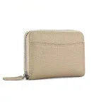 Genuine leather coin purse with zip closure in multiple colour options