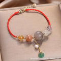 Hand-woven crystal peace buckle bracelet with sequins in three colour options