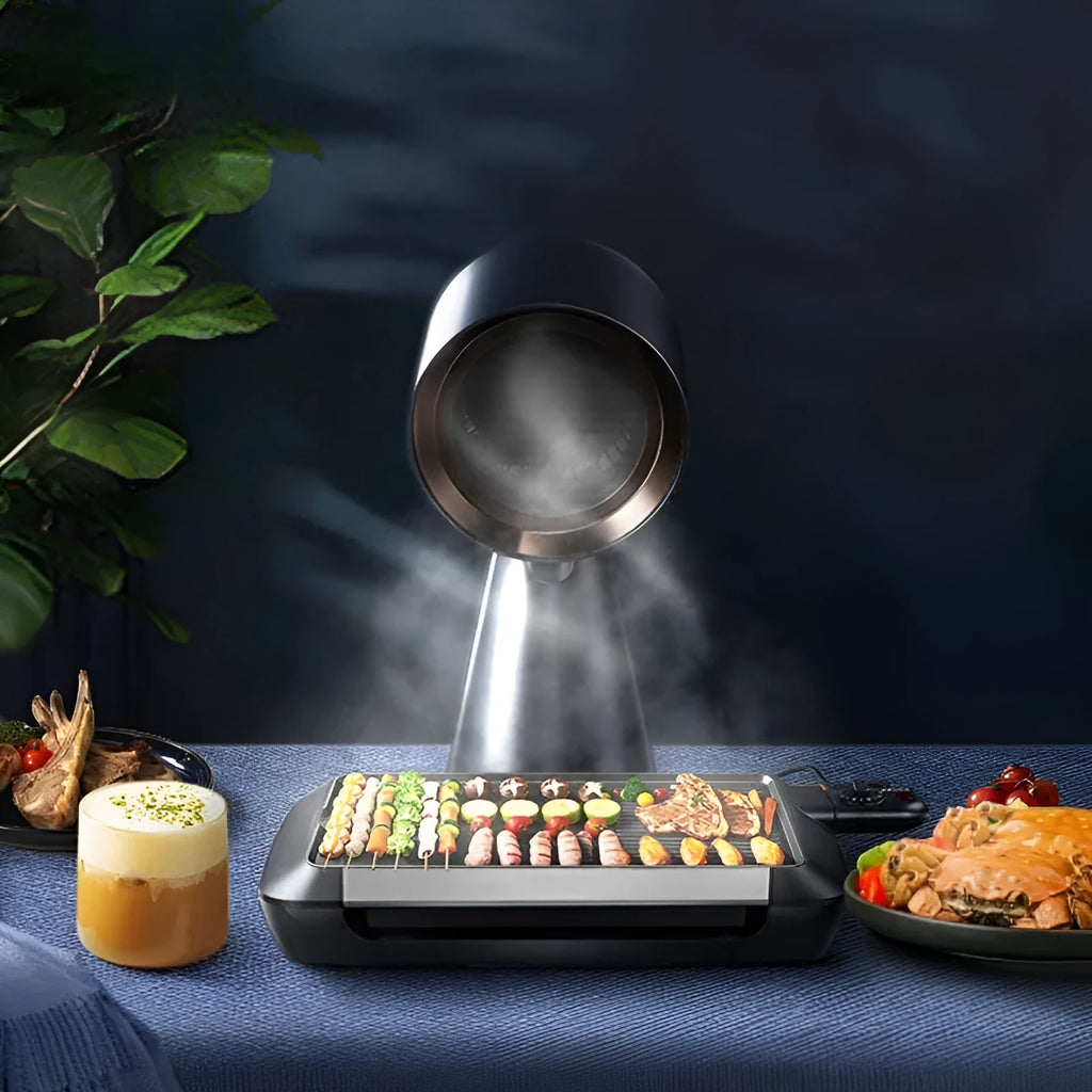Desktop exhaust hood stainless steel black hot pot smoke extractor portable