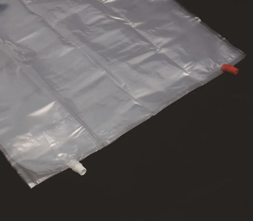 Transparent inflatable airbed for outdoor camping showing clear material and dimensions