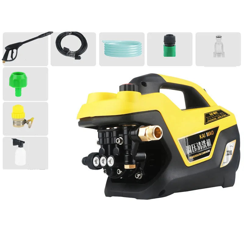 Compact adjustable pressure washer with induction motor 1100W 12L/min 0-15MPa 7m hose foam pot Basic Edition EU plug