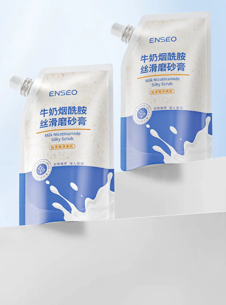 Milk nicotinamide facial scrub 250ml exfoliating cleanser for chicken skin and nourishing cleansing
