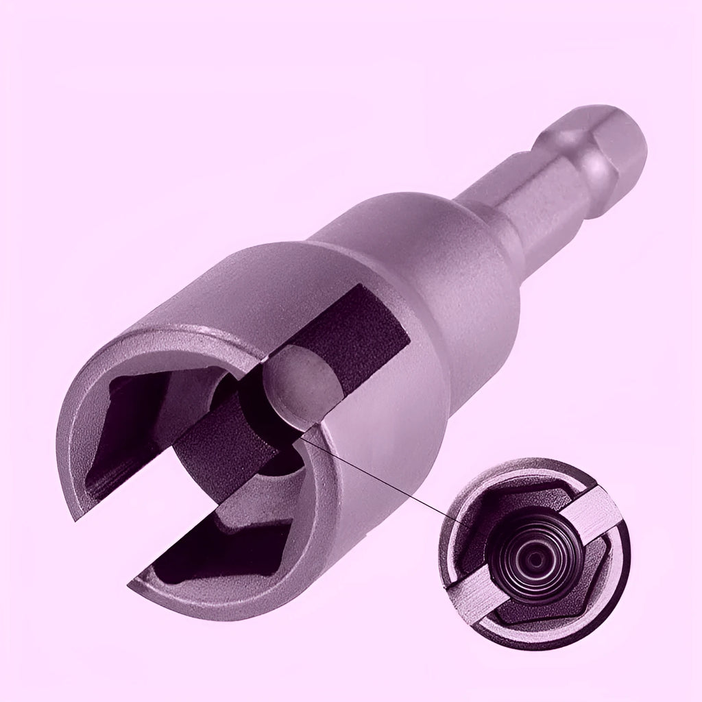 41g tool steel nut socket wrench with natural colour slotted sleeve sheet for electric screwdriver use