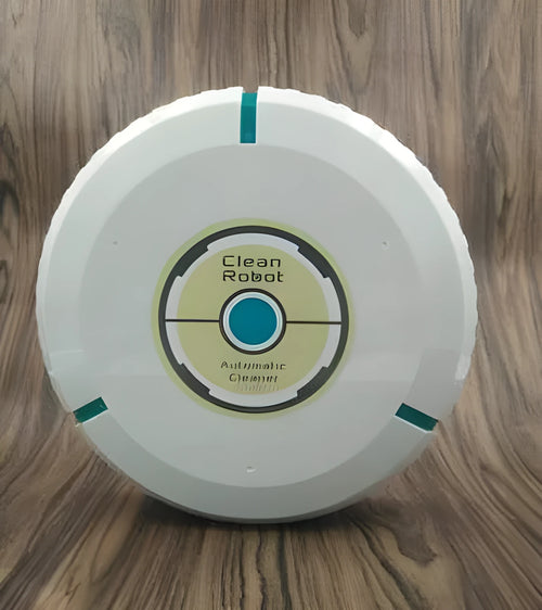 Black or white AC automatic sweeping robot vacuum cleaner on a hard floor.