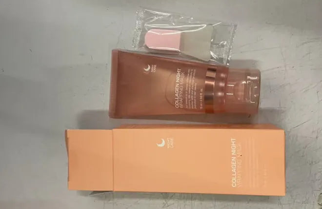 Collagen night mask with brush applicator in 75ml bottle for evening skincare