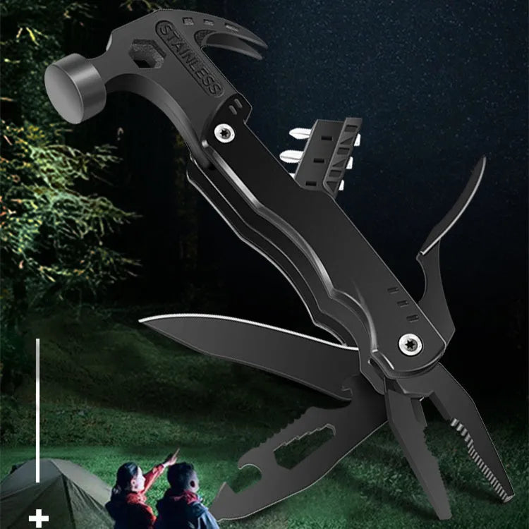 Multifunctional nail hammer MS017 with claw head, 160 x 75 x 23mm, storage bag and manual for home and camping use