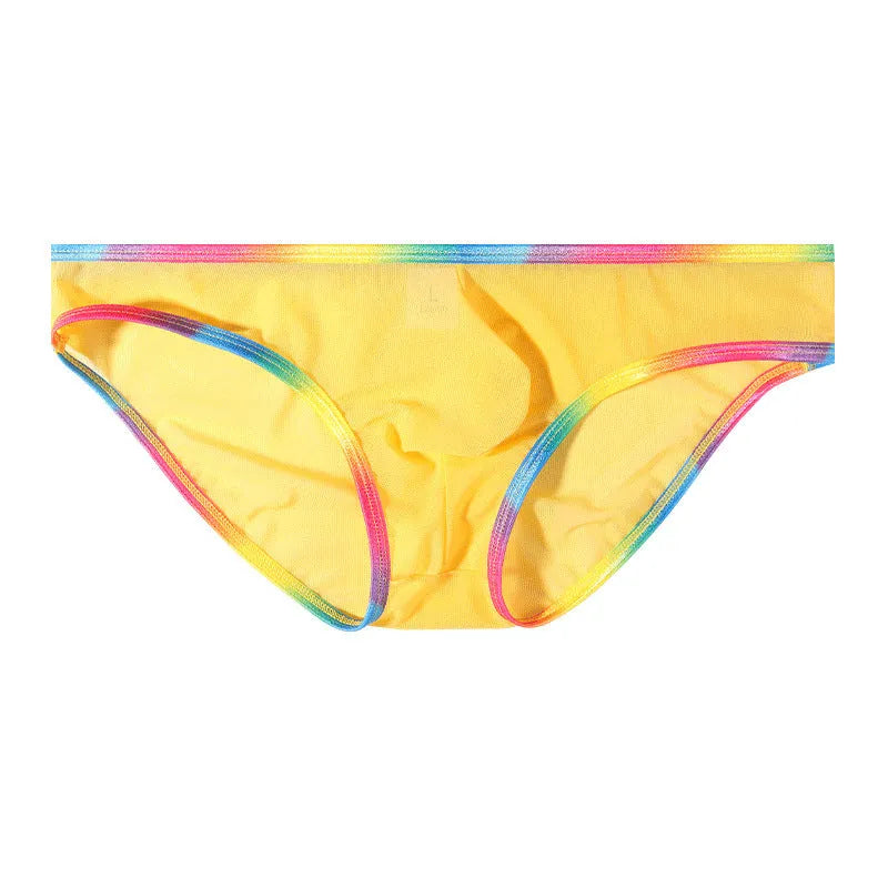 Women's solid colour mesh briefs in quick-drying nylon fabric, shown in multiple colour options.