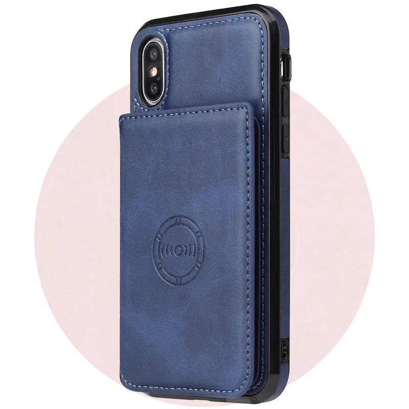 Imitation leather card wallet phone case for iPhone 11 in a choice of colours.