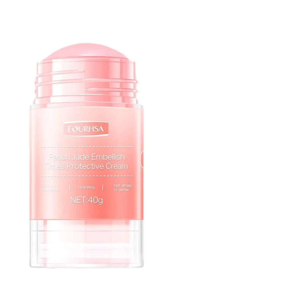 Moisturiser solid stick balm for hands and feet shown with eight scent options