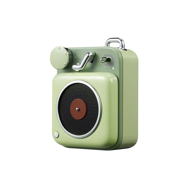Retro mini Bluetooth speaker in blue colour, 63x47x30mm size, 3W power, 7 hours playtime