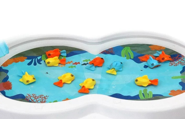 Electric fishing puzzle toy for children blue colour 43.5 cm dimensions