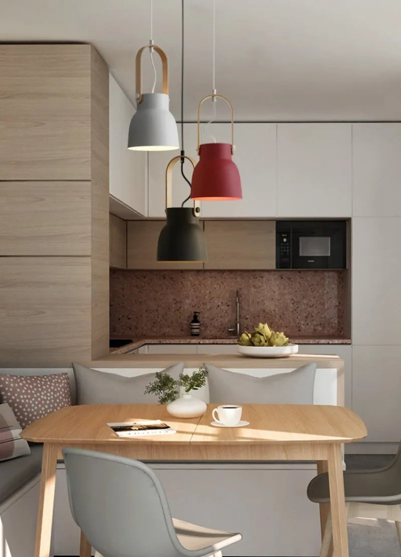 Nordic loft metal pendant light in black with E27 bulb, 90-240v, for restaurant or home use
