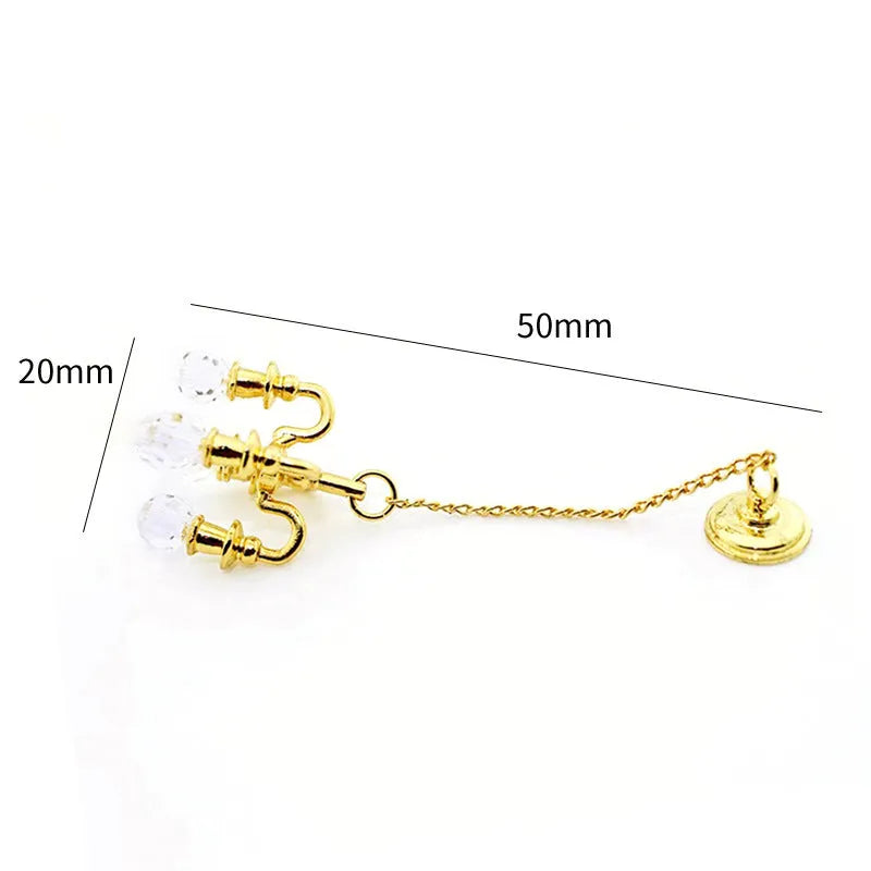 Mini retro metal photo prop decorations in gold and silver measuring 5x2cm