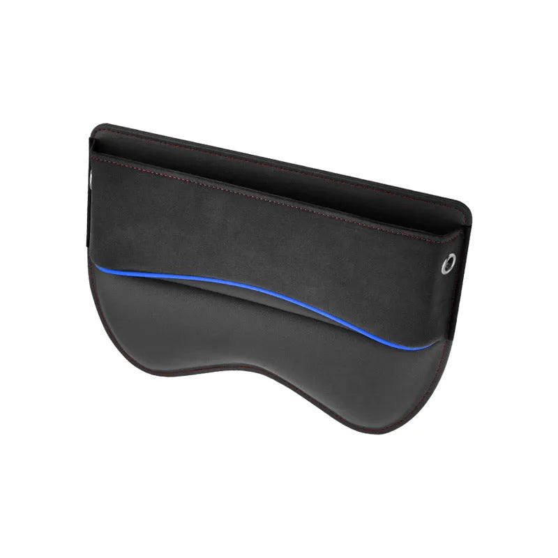 Genuine leather car seat storage box in black, brown, beige, green, or red with waterproof properties