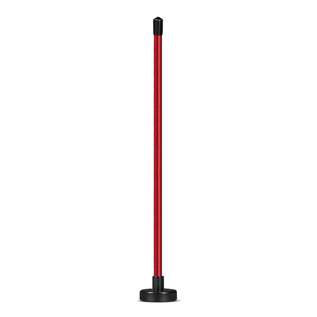 Aluminium alloy golf swing trainer with magnetic direction bar in red or blue.