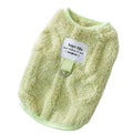 Two-legged dog winter coat in blue, green or yellow, cotton vest with heart pattern, sizes XS to XXL