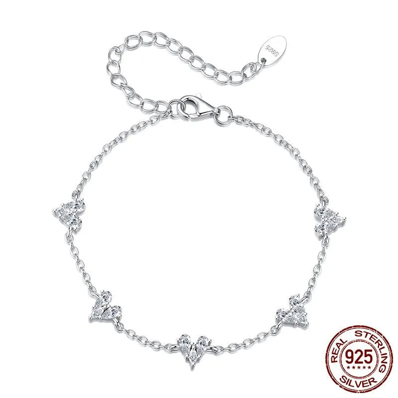Simple Love S925 sterling silver bracelet in BSB227 colour with electroplated finish