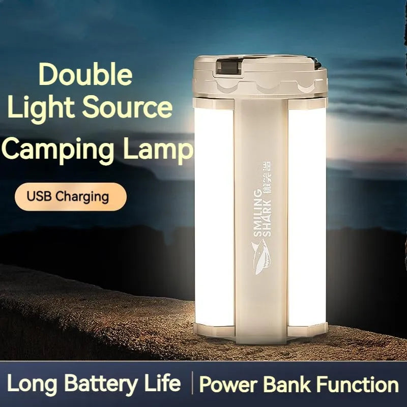 Rechargeable camping lamp with magnetic base, 150lm output, 24 XPE lamp beads, 62x62x135mm