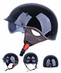 Retro full-face motorcycle helmet in ABS material, available in multiple colours for commuting